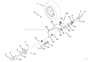 Wheels And Axles Diagram and Parts List for 921013 015001 Ariens Snow Blower