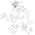 Engine and Belt Drive Diagram and Parts List for 921027 000101- Ariens Snow Blower
