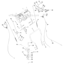 Handlebars Lever Controls Panel and Dash Diagram and Parts List for 921027 000101- Ariens Snow Blower