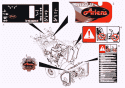 Decals Diagram and Parts List for 921309 000101 Ariens Snow Blower