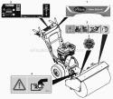 Decals Safety Diagram and Parts List for 921313 035000 Ariens Snow Blower