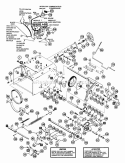 Drive Train Diagram and Parts List for 924028 010401 Ariens Snow Blower