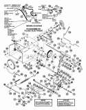 Drive Train Diagram and Parts List for 924028 031001 Ariens Snow Blower