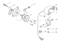 Alternator / Headlight Diagram and Parts List for 924083 000101 Ariens Snow Blower