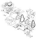 Engine And Belt Drive Diagram and Parts List for 924086 000101 Ariens Snow Blower