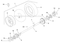 Wheels And Axle Diagram and Parts List for 924116 000101 Ariens Snow Blower