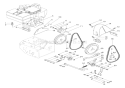 Engine And Belt Drive Diagram and Parts List for 924085 001110 Ariens Snow Blower