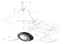Speed Selector And Wheels Diagram and Parts List for 924085 001110 Ariens Snow Blower