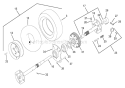 Wheels And Axle Diagram and Parts List for 924337 000101 Ariens Snow Blower