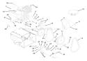 Engine And Belt Drive Diagram and Parts List for 924125 000101 Ariens Snow Blower