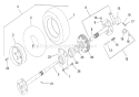 Wheels And Axle Diagram and Parts List for 924550 000101 Ariens Snow Blower
