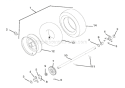 Wheels And Axles Diagram and Parts List for 926007 004001 Ariens Snow Blower