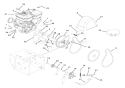 Engine And Belt Drive Diagram and Parts List for 926008 000101 Ariens Snow Blower
