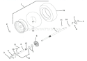 Wheels And Axles Diagram and Parts List for 926016 000201 Ariens Snow Blower