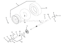 Wheels And Axles Diagram and Parts List for 926016 002001 Ariens Snow Blower