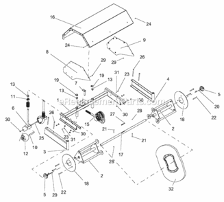 Part Location Diagram of 04594051 Ariens Wldmt, Caster Arm - Left Hand