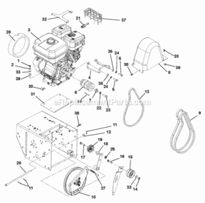 Part Location Diagram of 07338900 Ariens Idler, Flat - 2.00-In.