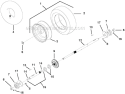 Wheels And Axles Diagram and Parts List for 926105 000101-034999 Ariens Snow Blower