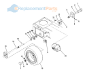 Rear Axle Diagram and Parts List for 927043 000101 Ariens Lawn Tractor