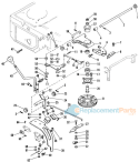 Speed Selector Diagram and Parts List for 927043 000101 Ariens Lawn Tractor