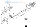 Gear Case Diagram and Parts List for 927043 000101 Ariens Lawn Tractor