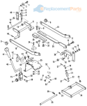 Mower Height Linkage Diagram and Parts List for 927043 000101 Ariens Lawn Tractor