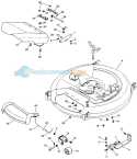Mower Pan Diagram and Parts List for 927043 000101 Ariens Lawn Tractor