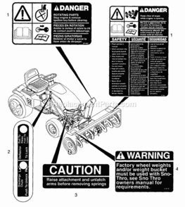 Page A} Diagram and Parts List for 931018 000101 Ariens Lawn Tractor