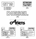 Electrical Ii Diagram and Parts List for 931019 006501 Ariens Lawn Tractor