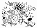 Dash, Controls & Electrical Diagram and Parts List for 931022 000101 Ariens Lawn Tractor