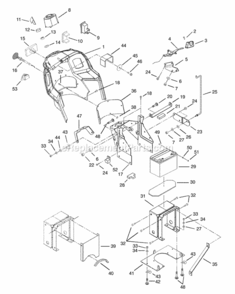 Part Location Diagram of 03651200 Ariens Support-Dash-Base