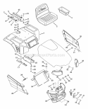Hydrostatic Drive And Brakes Diagram and Parts List for 931302 000126 Ariens Lawn Tractor