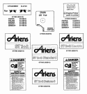 Decals (Part 1) Diagram and Parts List for 932006 058301 Ariens Snow Blower