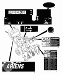 Decals Diagram and Parts List for 932034 000101 Ariens Snow Blower