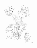 Hood, Dash & Battery Diagram and Parts List for 936019 000901 Ariens Lawn Tractor