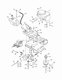 Engine & Belt Drive Diagram and Parts List for 936019 000101-000900 Ariens Lawn Mower