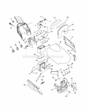 Hood, Dash & Battery Diagram and Parts List for 936019 000101-000900 Ariens Lawn Mower