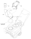 Discharge Chute Diagram and Parts List for 938022 000101 Ariens Snow Blower
