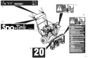 Decals Diagram and Parts List for 939401 000101-034999 Ariens Snow Blower