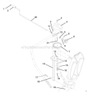 Discharge Chute And Crank Diagram and Parts List for 939401 000101-034999 Ariens Snow Blower