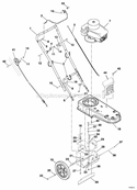 Spindle, Belt & Guards Diagram and Parts List for 946501 079023 Ariens Trimmer