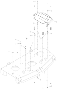 Deck Step Platform - 52-Inch - Sd Diagram and Parts List for 998302 000500 - 000999 Ariens Lawn Tractor