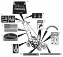 Frame And Engine Diagram and Parts List for 986101 000101-006999 Ariens Edger