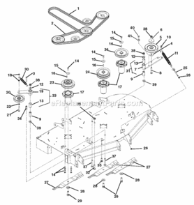 Part Location Diagram of 03796400 Ariens Asm- Idler Arm W/bushing(deck)