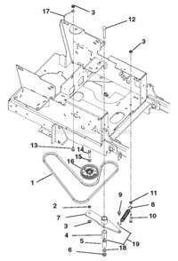 Hydro_Drive Diagram and Parts List for 991056 000101- Ariens Lawn Tractor