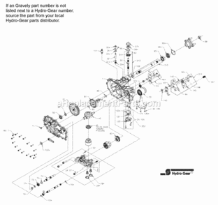 Hydro-Gear_Transaxlerh Diagram and Parts List for 991056 000101- Ariens Lawn Tractor