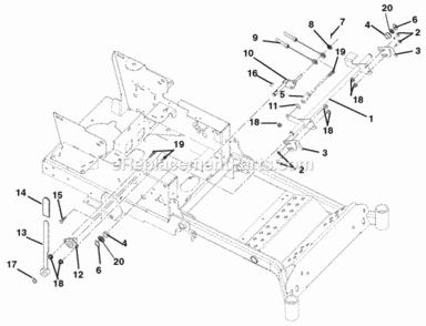 Brakes_And_Linkage Diagram and Parts List for 991056 000101- Ariens Lawn Tractor