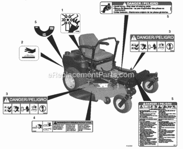 Part Location Diagram of 07756000 Ariens Decal, Danger Fan