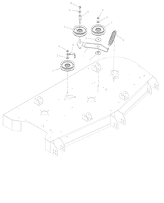 Deck Idlers Diagram and Parts List for 918027 035000 + Ariens Lawn Tractor