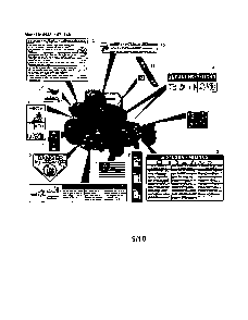 Decals-safety Diagram and Parts List for 91514900  Ariens Lawn Mower